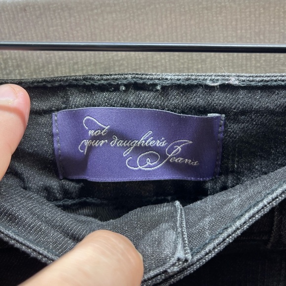 NYDJ Not Your Daughters Jeans Black Straight Flap Pocket Jeans Womens 4 2362 - Picture 2 of 10